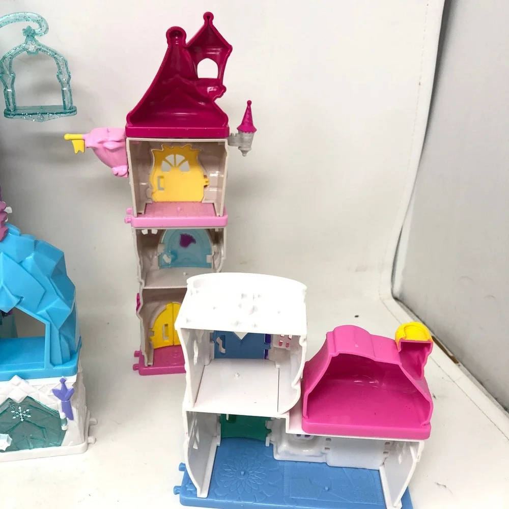 Disney Doorables Playset Lot Frozen Tangled Mickey Mouse Little Mermaid Houses